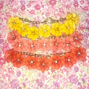 Flower Statement necklaces